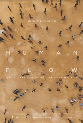Cartaz do filme HUMAN FLOW – NÃO EXISTE LAR SE NÃO HÁ PARA ONDE IR